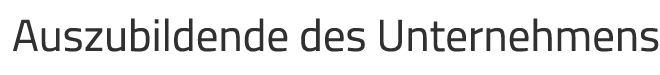Auszubildende des Unternehmens